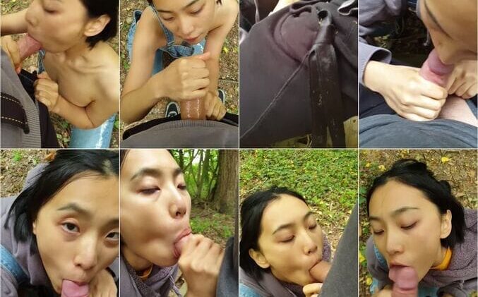 June Liu Swallows A Cumload In The Forest