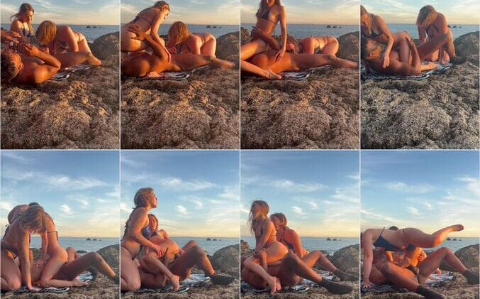 Princess Polly – Threesome On The Beach With Troy Francisco