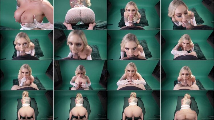 Kali Roses Creampied In White Fishnet