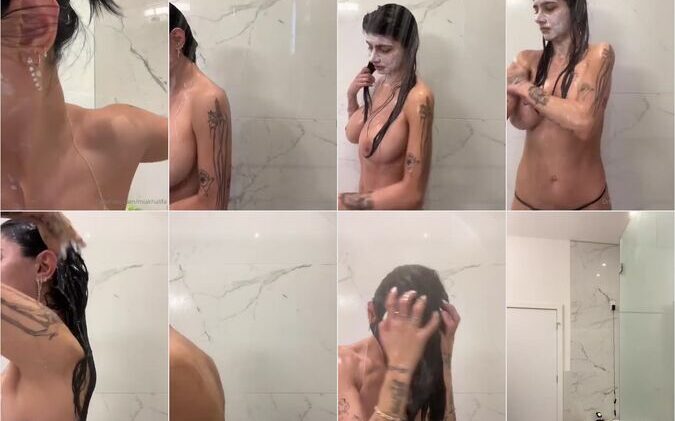 Mia Khalifa Bare Boobs 40Mins Shower Armpit Shaving