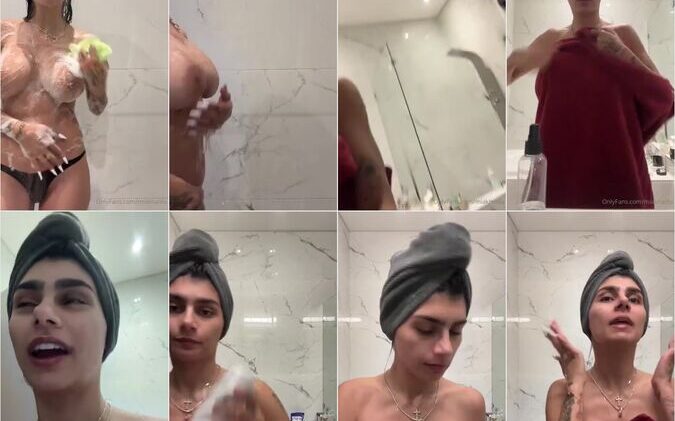 Mia Khalifa Put On Sexy Red Dress After Shower NEW PPV