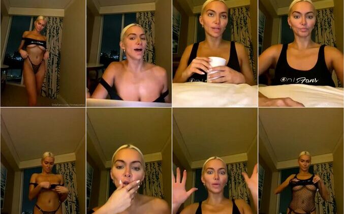 Lindsey Pelas Fishnet Try On Livestream Video