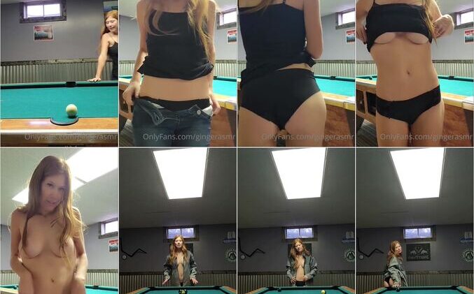 Ginger ASMR Playing Strip Pool With Me Video