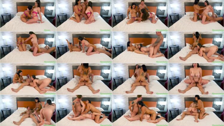 Alyx Star And Nadia White Cum Swapping Threesome